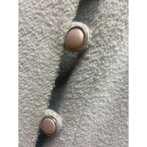 Winkleman's Vintage 50's Ivory White Wool Coat with Fur Collar - Picture 5 of 10